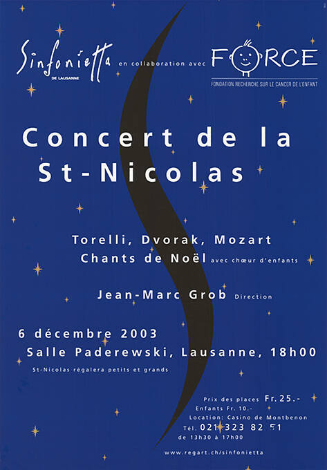 Sinfonietta, Concert de la St-Nicolas, Salle Paderewski, Lausanne