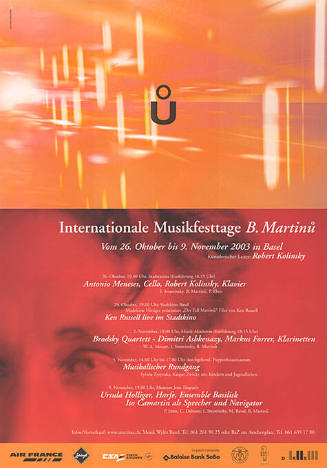 Internationale Musikfesttage, B. Martinů, Basel