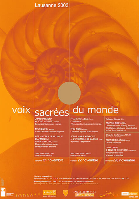 Voix Sacrées du Monde, Lausanne