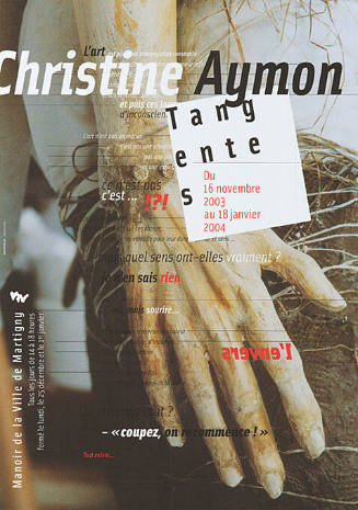 Christine Aymon, Tangentes, Manoir de la Ville de Martigny