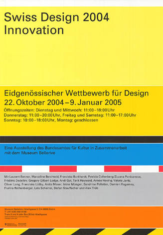 Swiss Design 2004, Innovation, Museum Bellerive