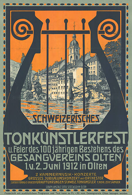 Schweizerisches Tonkünstlerfest u. Feier des 100 jähriges Bestehen des Gesangvereins Olten, 1912