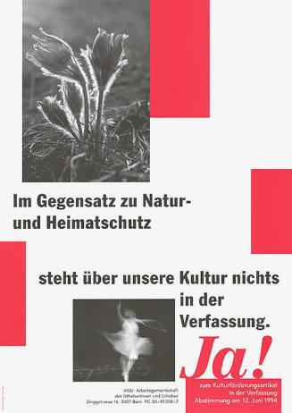 Im Gegensatz zu Natur- und Heimatschutz, steht über unsere Kultur nichts in der Verfassung, Ja! zum Kulturförderungsartikel in der Verfassung