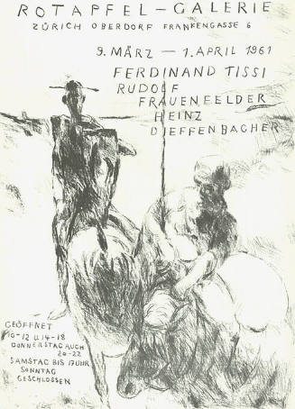 Ferdinand Tissi, Rudolf Frauenfelder, Heinz Dieffenbacher, Rotapfel-Galerie, Zürich