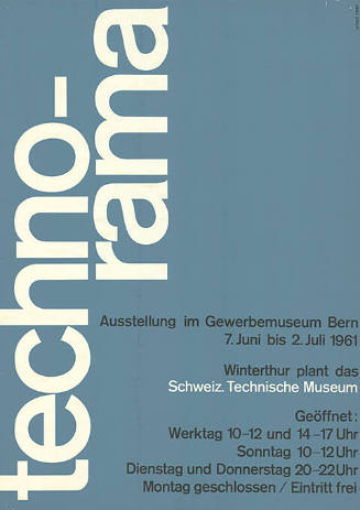 Technorama, Winterthur plant das Schweiz. Technische Museum, Gewerbmuseum Bern