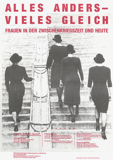 Alles anders – vieles gleich, Frauen in der Zwischenkriegszeit und heute, Volkshaus Zürich