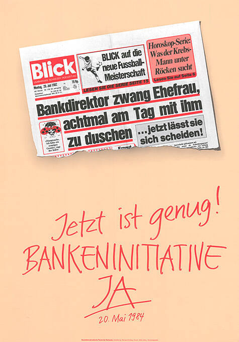 Jetzt ist genug! Bankeninitiative Ja 
