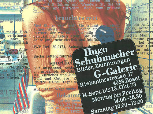 Hugo Schuhmacher, Bilder, Zeichnungen, G-Galerie, Basel