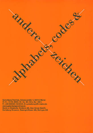 Alphabets, Codes & andere Zeichen, Gutenberg Pavillon, Mainz