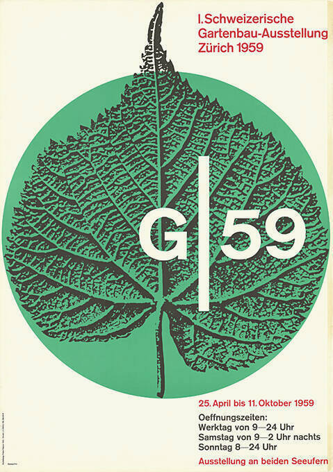 G 59, 1. Schweizerische Gartenbau- Ausstellung Zürich