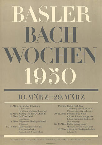 Basler Bachwochen 1950