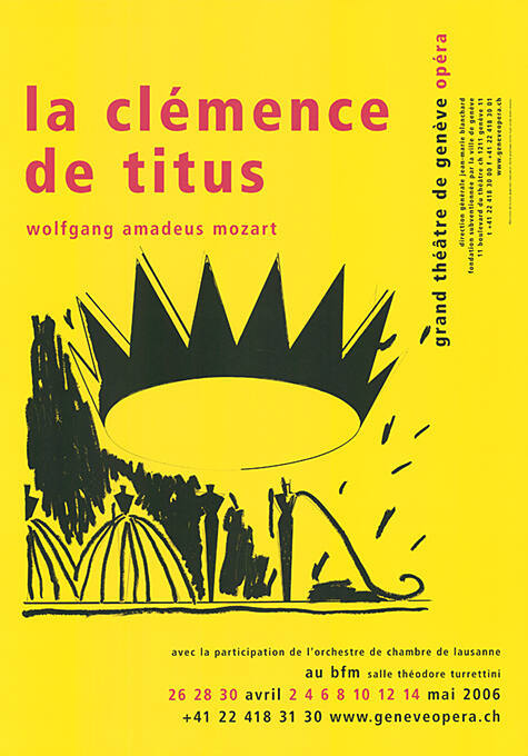 La clémence de Titus, Wolfgang Amadeus Mozart, Grand Théâtre de Genève