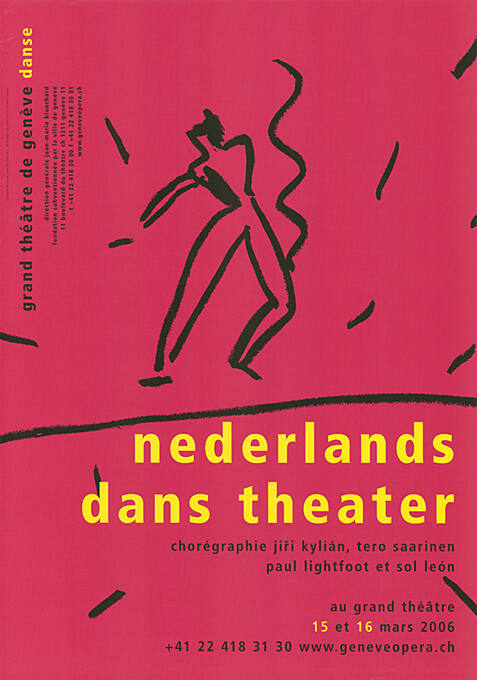 Nederlands dans theater, Jiří Kylián, Tero Saarinen, Paul Lightfood, Sol León, Grand Théâtre de Genève