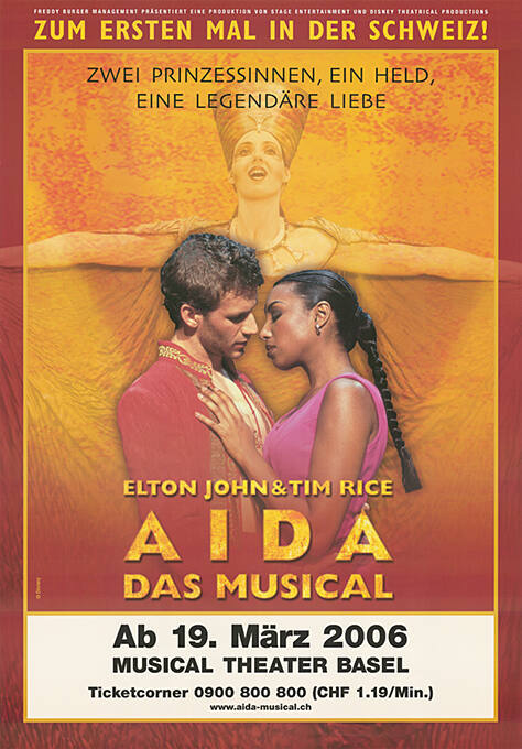 Aida, Das Musical, Elton John & Tim Rice, Musical Theater Basel