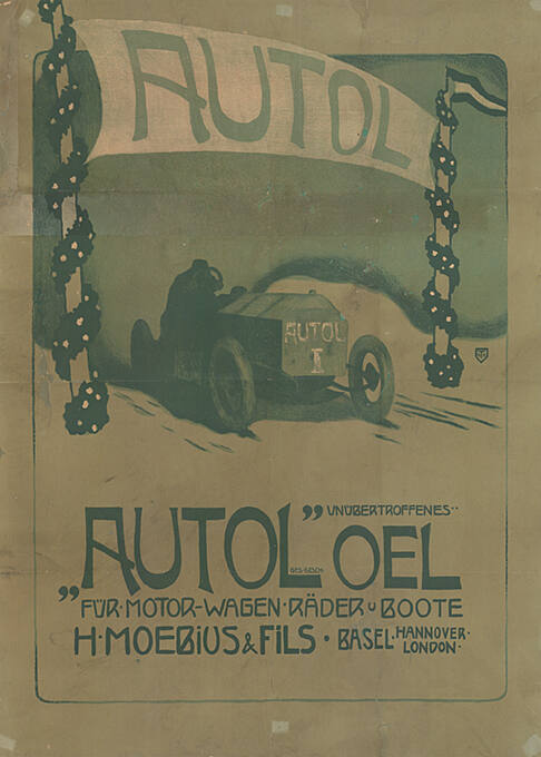 Autol, unübertroffenes „Autol“ Oel für Motor-Wagen, Räder, Boote, H. Moebius & Fils, Basel