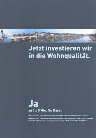 Jetzt investieren wir in die Wohnqualität. Ja zu 5 × 5 Mio. für Basel