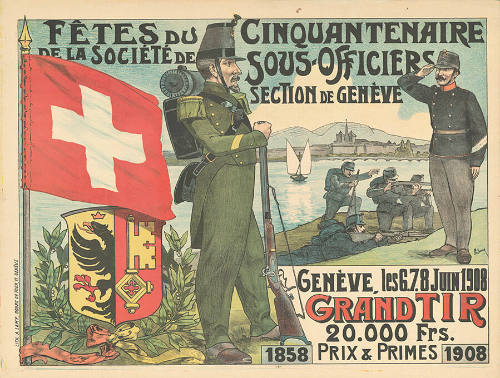 Fêtes du Cinquantenaire de la Société de Sous-Officiers, Section de Genève