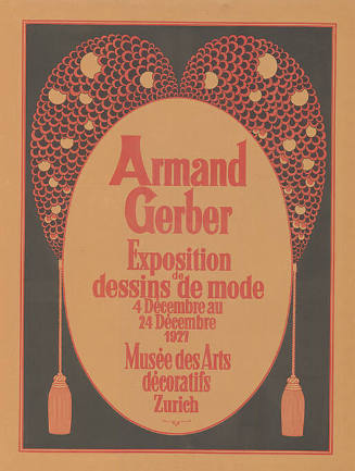 Armand Gerber, Exposition de dessins de mode, Musée des Arts décoratifs, Zurich