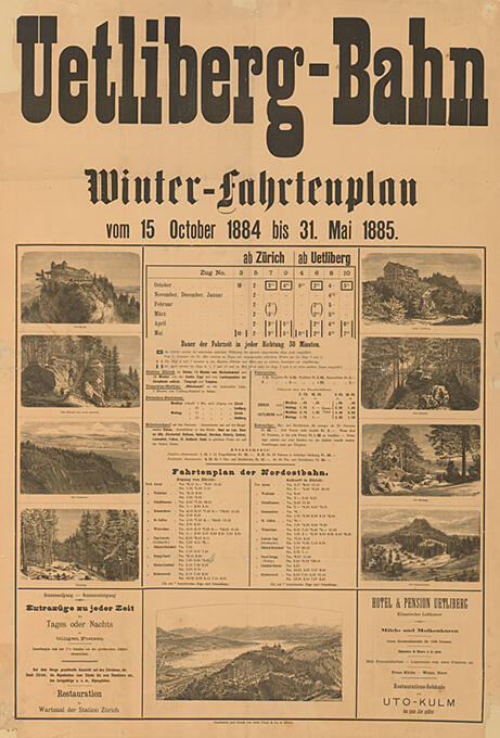 Uetliberg-Bahn, Winter-Fahrtenplan