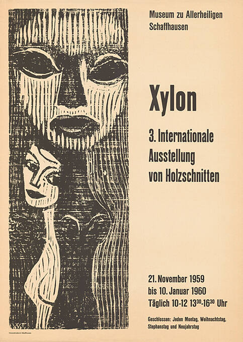 Xylon, 3. Internationale Ausstellung von Holzschnitten, Museum zu Allerheiligen, Schaffhausen