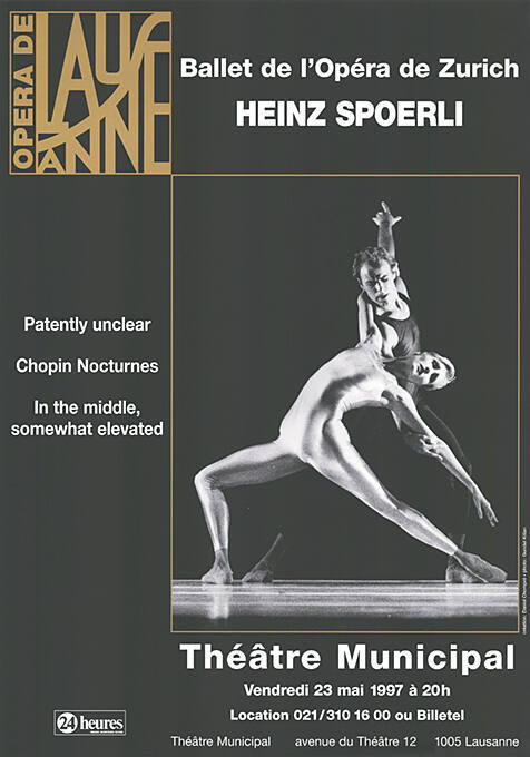 Ballet de l’Opéra de Zurich, Heinz Spoerli, Théâtre Municipal Lausanne