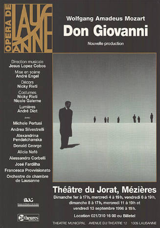 Don Giovanni, Wolfgang Amadeus Mozart, Théâtre du Jorat, Mézières