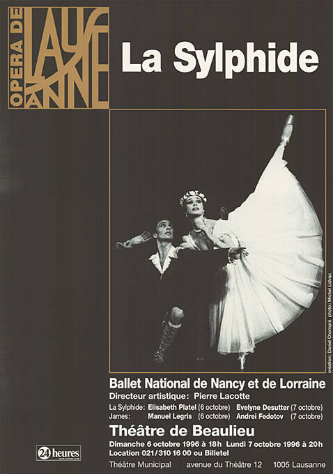 La Sylphide, Ballet National de Nancy et de Lorraine, Théâtre de Beaulieu Lausanne