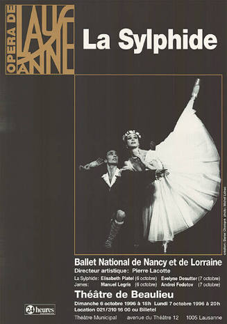 La Sylphide, Ballet National de Nancy et de Lorraine, Théâtre de Beaulieu Lausanne