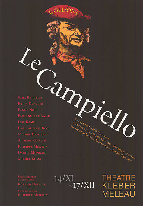 Le Campiello, Carlo Goldoni, Théâtre Kléber-Méleau, Vidy, Lausanne