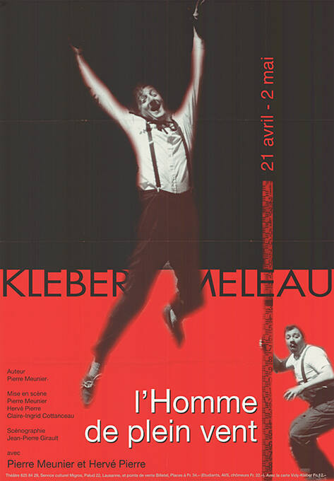 L’homme de plein vent, Pierre Meunier, Théâtre Kléber-Méleau, Vidy, Lausanne