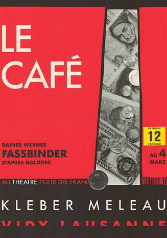 Le Café, Rainer Werner Fassbinder d’après Carlo Goldoni, Théâtre Kléber-Méleau, Vidy, Lausanne