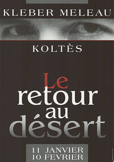 Le retour au désert, Koltès, Théâtre Kléber-Méleau, Vidy, Lausanne