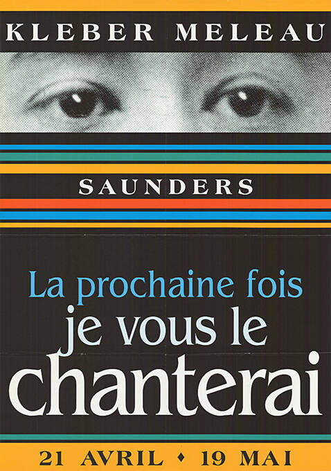 La prochaine fois, je vous le chanterai, James Saunders, Théâtre Kléber-Méleau, Vidy, Lausanne