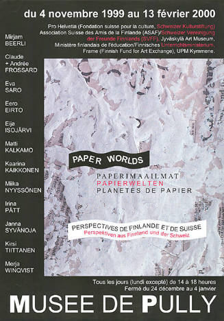 Paper Worlds, Perspectives de Finlande et de Suisse, Musée de Pully