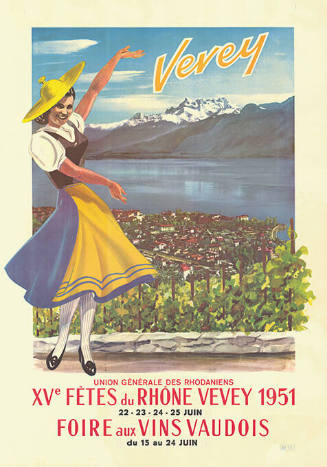 Vevey, XVᵉ Fêtes du Rhône Vevey 1951, Foire aux Vines Vaudois