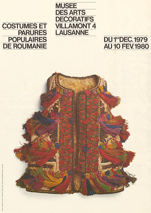 Costumes et parures populaire de Roumanie, Musée des Arts Décoratifs de Lausanne