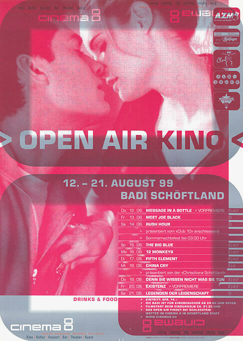 Cinema 8, Open Air Kino, Badi Schöftland