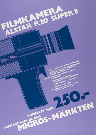 Filmkamera Alstar P.20 Super 8, Verkauf nur in den Migros-Märkten