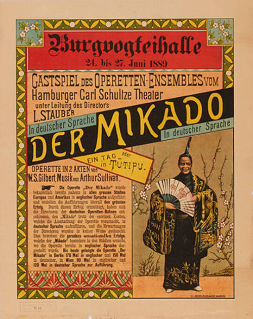 Der Mikado, Gastspiel des Operetten-Ensembles vom Hamburger Carl Schultze Theater, Burgvogteihalle, Basel