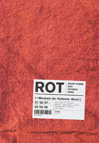 Rot, Wenn Farbe zur Täterin wird, Museum der Kulturen Basel