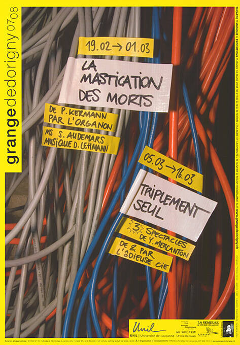 La mastication des morts, P. Kermann, Grange de Dorigny, Lausanne