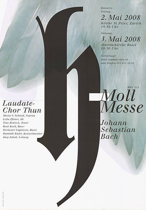 Laudate-Chor Thun, h-Moll-Messe, Johann Sebastian Bach, Kirche St. Peter, Zürich, Martinskirche, Basel