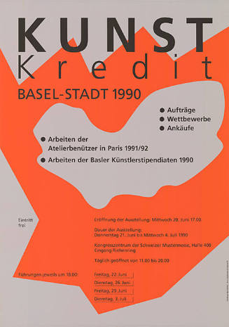 Kunstkredit Basel-Stadt 1990, Aufträge, Wettbewerbe, Ankäufe, Schweizer Mustermesse