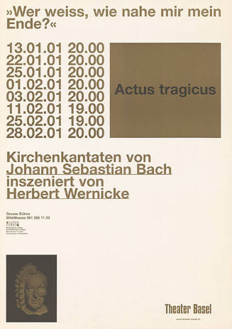 Actus tragicus, »Wer weiss, wie nahe mir mein Ende?«, Johann Sebastian Bach, Herbert Wernicke, Theater Basel