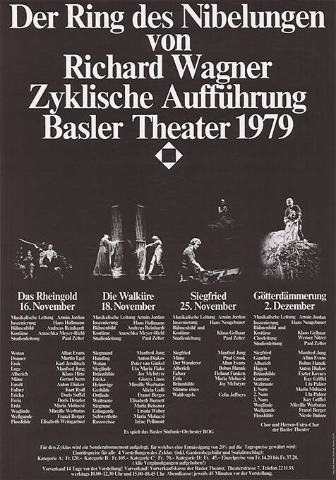 Der Ring der Nibelungen, Richard Wagner, Zyklische Aufführung, Basler Theater 1979