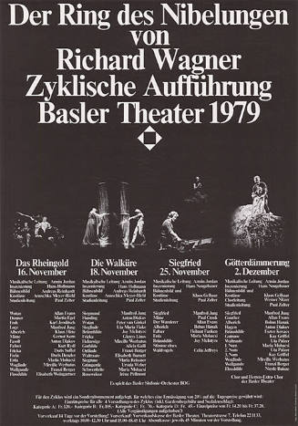 Der Ring der Nibelungen, Richard Wagner, Zyklische Aufführung, Basler Theater 1979