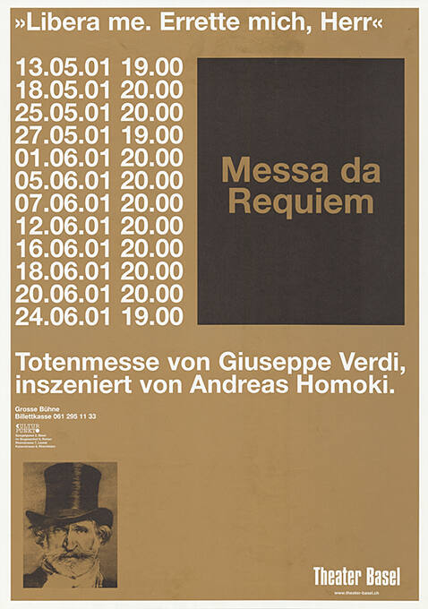 Messa de Requiem, »Libera me. Errette mich, Herr«, Giuseppe Verdi, Andreas Homoki, Theater Basel