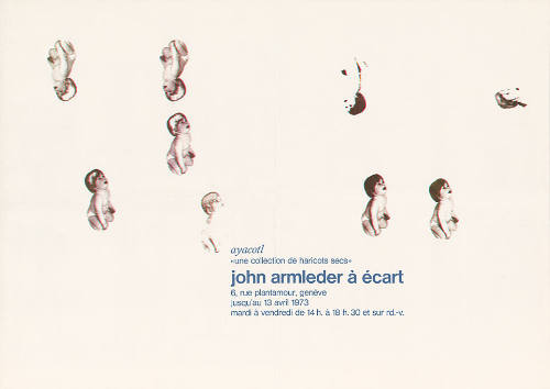 John Armleder à Écart, Ayacotl, «Une collection de haricots secs», 6, rue Plantamour, Genève