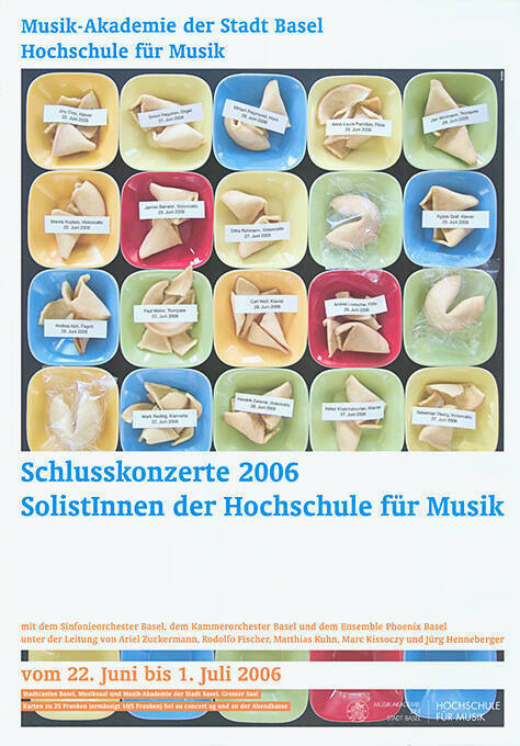 Schlusskonzerte 2006, SolistInnen der Hochschule für Musik