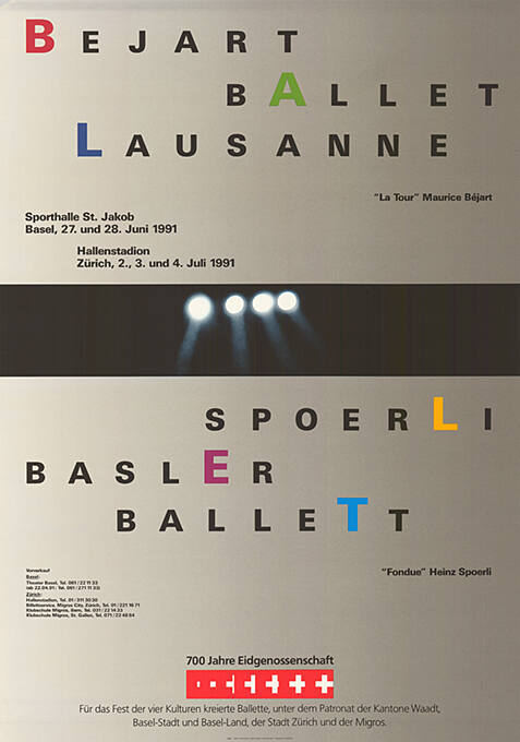 Béjart, Ballet Lausanne, Spoerli, Basler Ballett, Sporthalle St. Jakob, Basel, Hallenstadion, Zürich